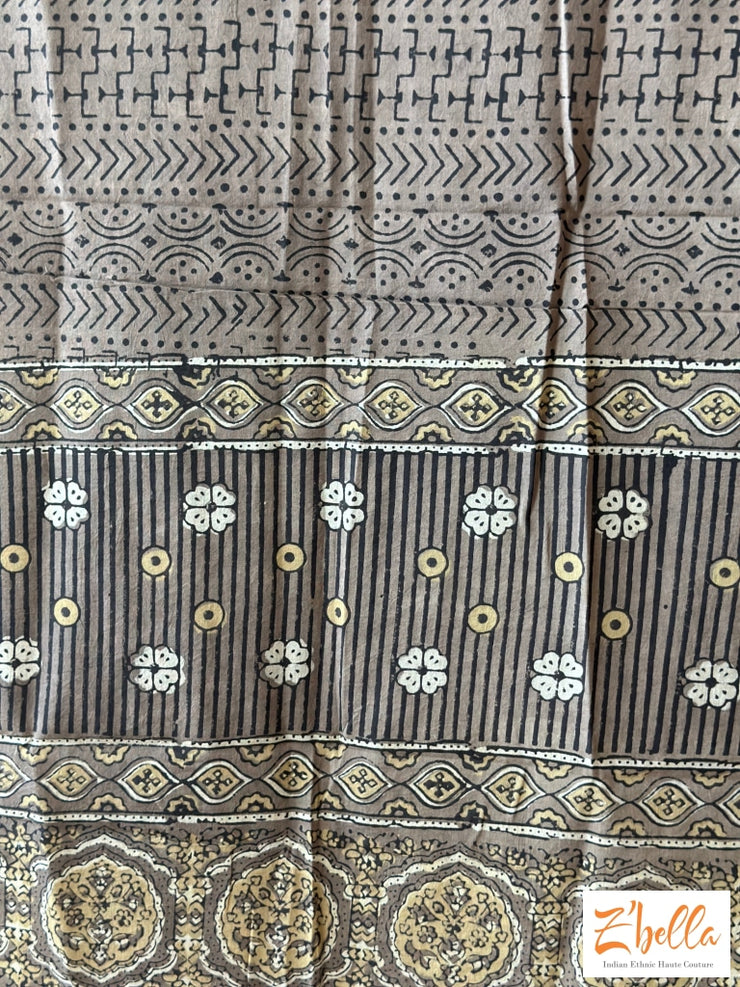 Hand Block Printed Ajrakh Cotton Dupatta Dupatta