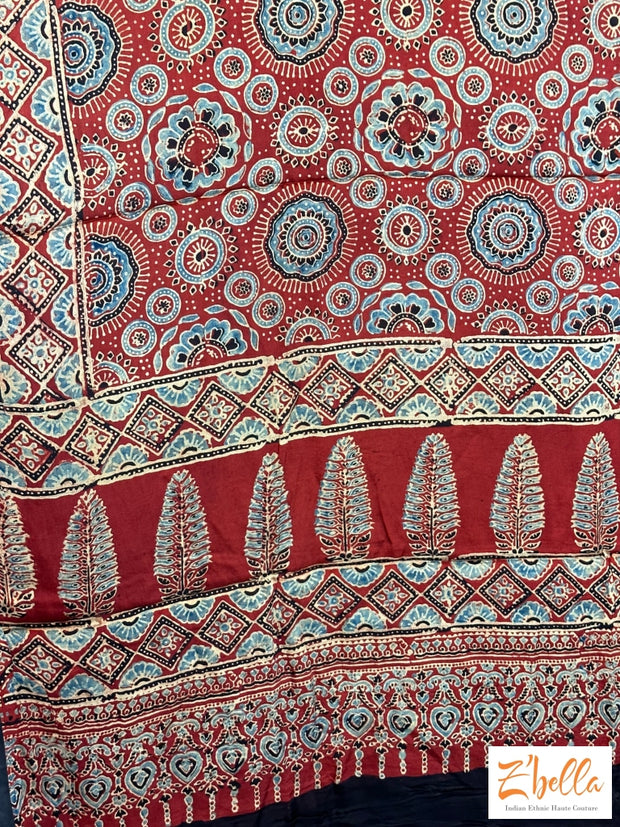 Hand Block Printed Modal Silk Dupatta Dupatta