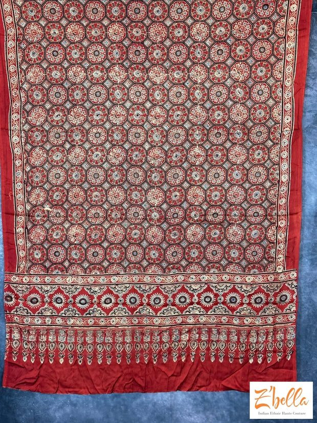 Hand Block Printed Modal Silk Dupatta Dupatta