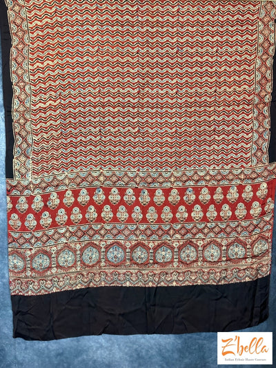 Hand Block Printed Modal Silk Dupatta Dupatta