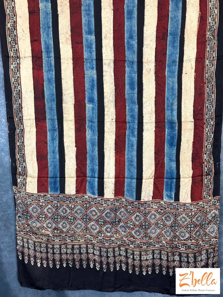 Hand Block Printed Modal Silk Dupatta Dupatta