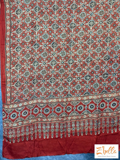 Hand Block Printed Modal Silk Dupatta Dupatta