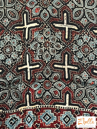 Hand Block Printed Modal Silk Stole Dupatta
