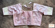 Hand Woven Light Pink Katan Silk Saree With Banarsi Weave Saree