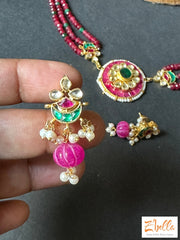 Kemp And Pachi Kundan Choker With Earring Necklace