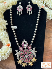 Kemp Stone Big Pendent With Earring Necklace