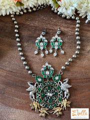 Kemp Stone Big Pendent With Earring Necklace