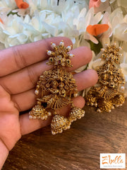 Krishna Radha Earring Earrings Gold Tone