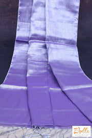 Blue Cotton Tissue Saree No Bp Saree