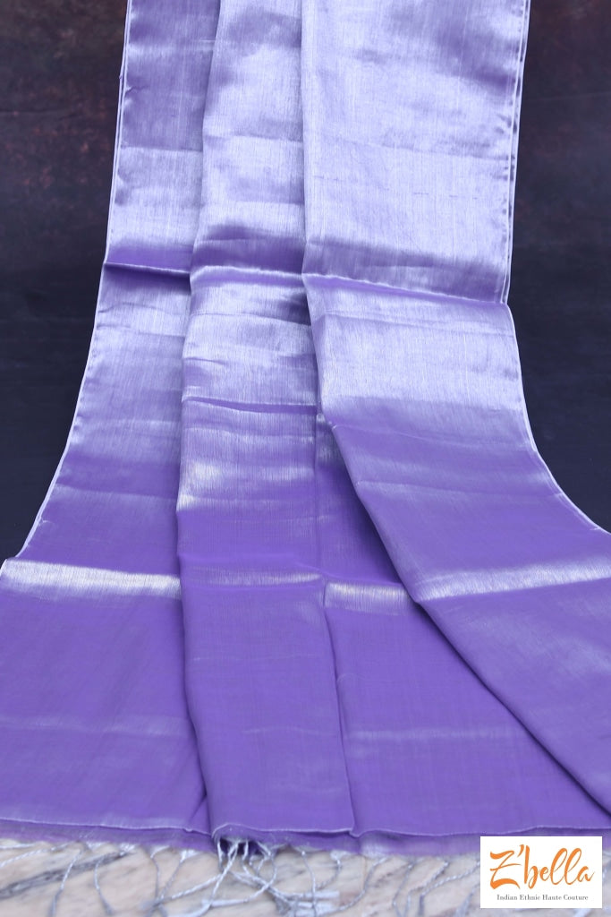 Blue Cotton Tissue Saree No Bp Saree
