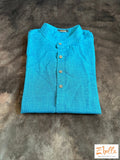 Light Blue Pure Cotton Short Kurta Kurta