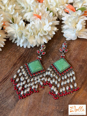 Long Earring Earrings Silver Tone