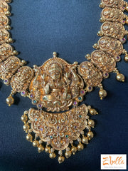 Long Lakshmi Necklace With Earring Necklace
