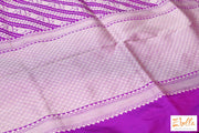 Majenta Handwoven Pure Katan Silk Saree With Stitched Blouse Saree