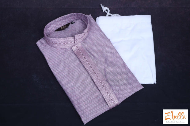 Mauve Kurta With Bottom Kurta Set