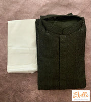 Mehandi Green Sequins Chikankari Kurta Set Kurta Set