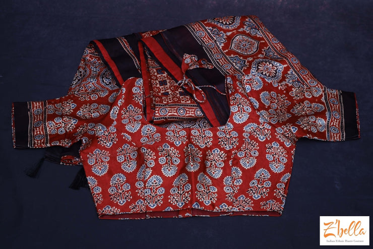 Modal Silk Saree With Mirror Work Stitched Blouse Saree