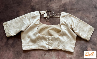 Off White Semi Silk Blouse Blouse
