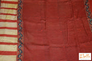 Orange Ajrak Modal Silk Saree No Bp Saree