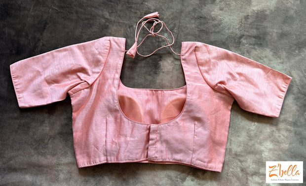 Peach Cotton Blouse Blouse