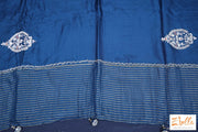 Peacock Blue Designer Saree With Bp Saree