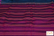 Peacock Green And Pink Cotton Saree With Zari Border No Bp Saree