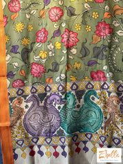 Pen Kalamkari Silk Cotton Dupatta Dupatta