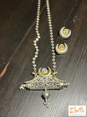 Pendent With Chain And Studs Necklace