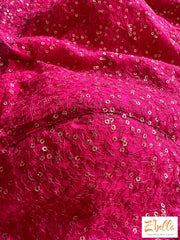 Pink Net Sequins Blouse Blouse