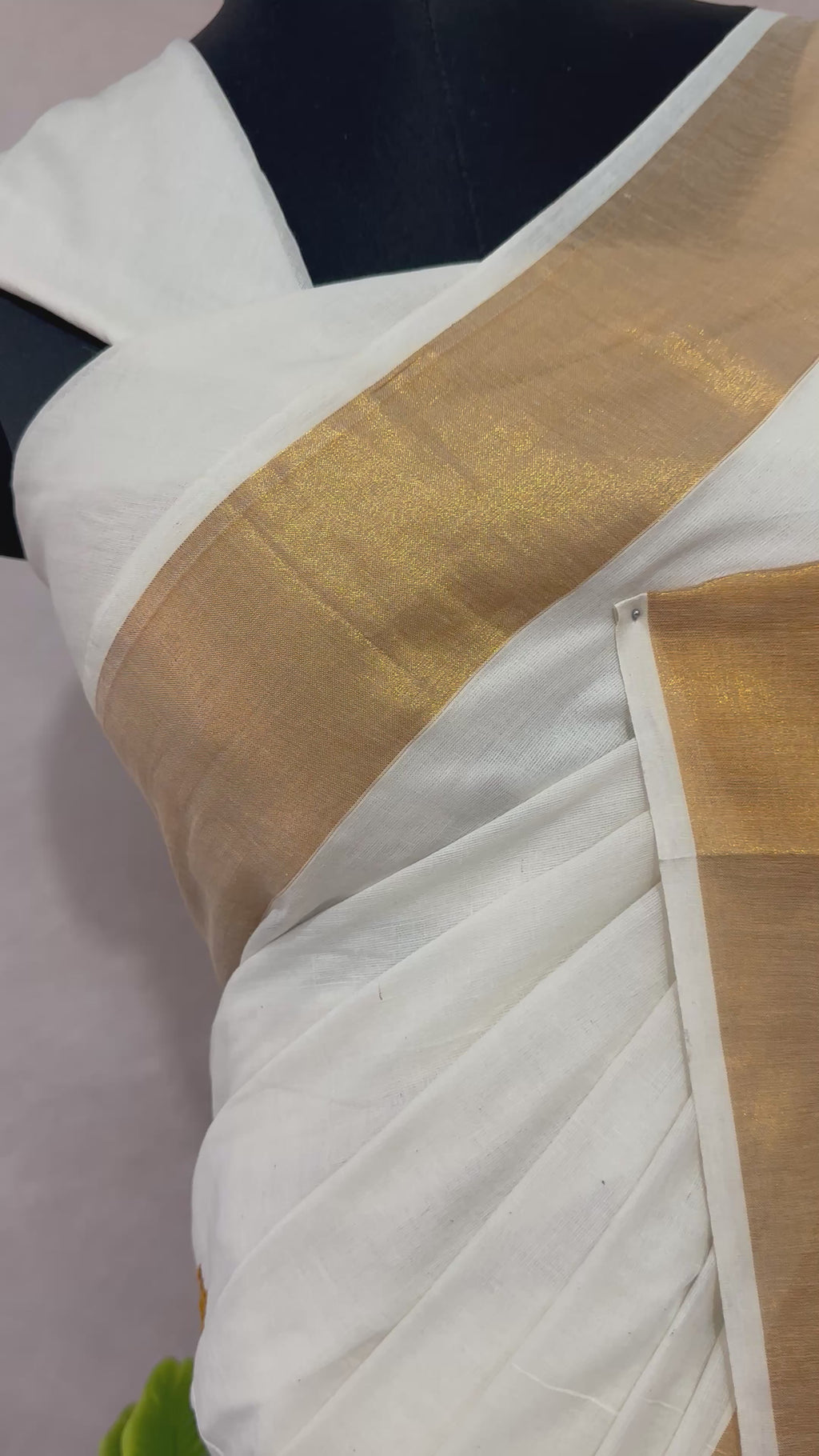 Set saree with gujrati hand work (Kutch work)