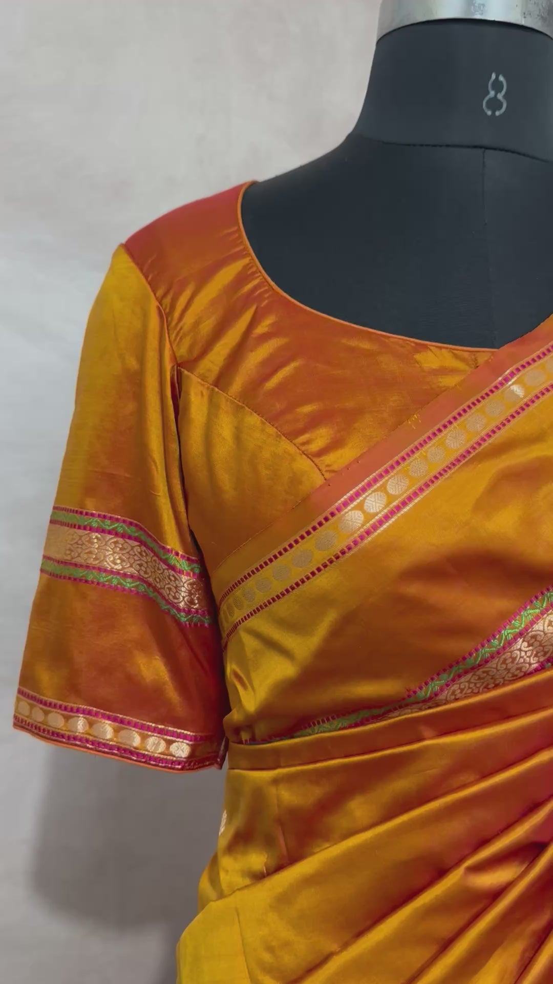 Handloom Pure katan banarsi soft silk saree with stitched blouse
