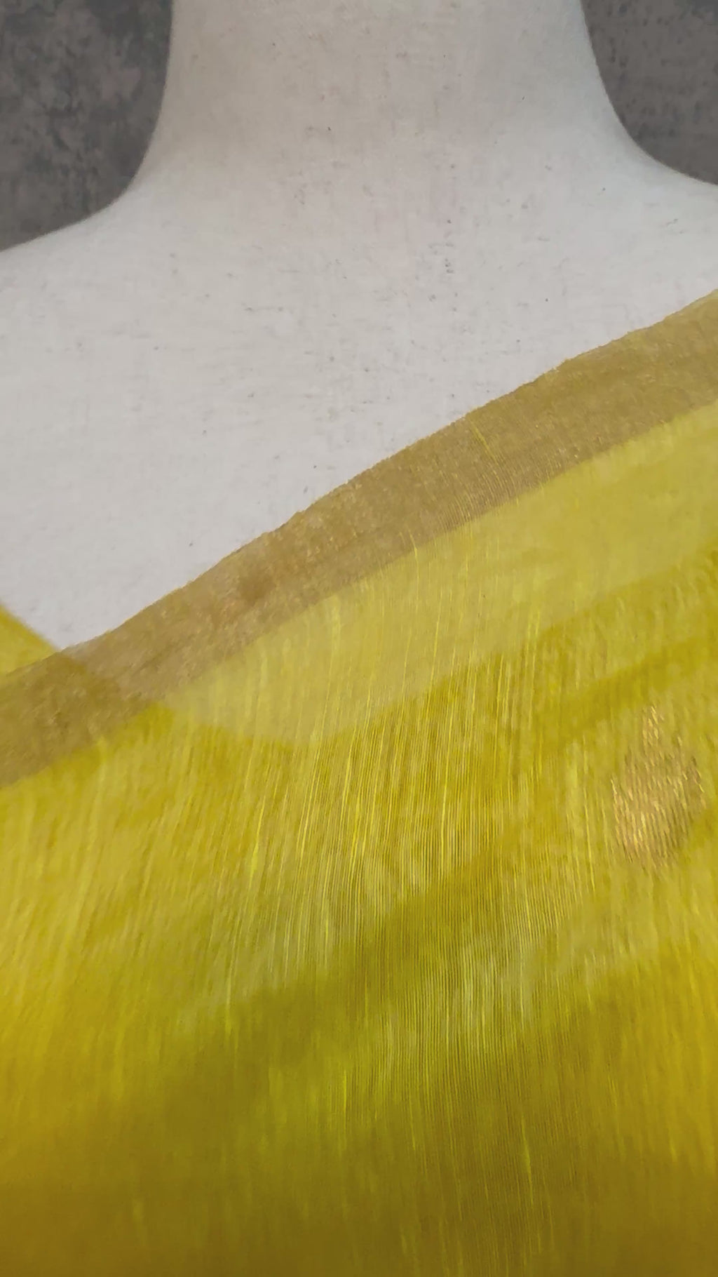 Pure silk linen saree with jamdani weave and stitched blouse