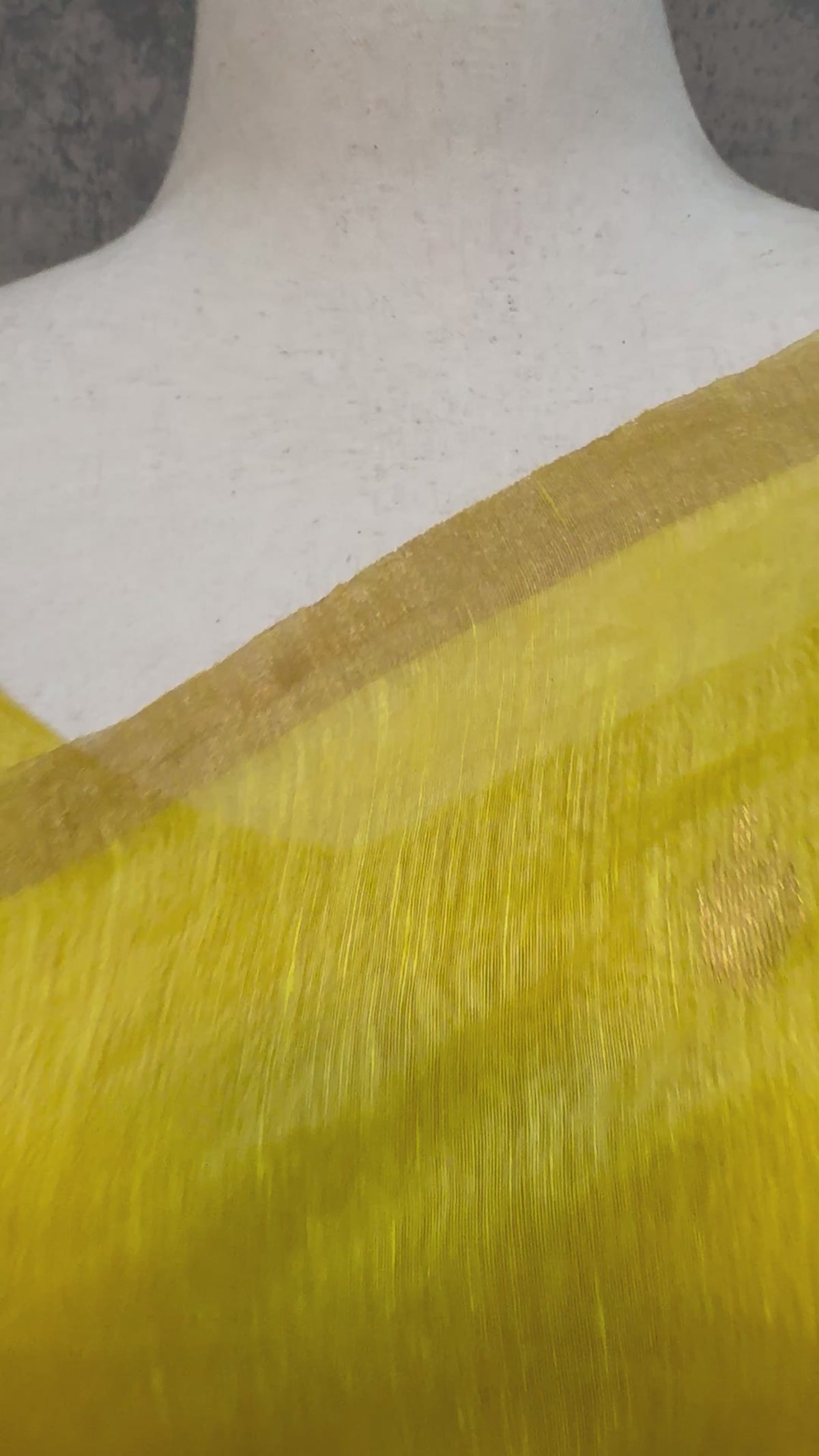 Pure silk linen saree with jamdani weave and stitched blouse