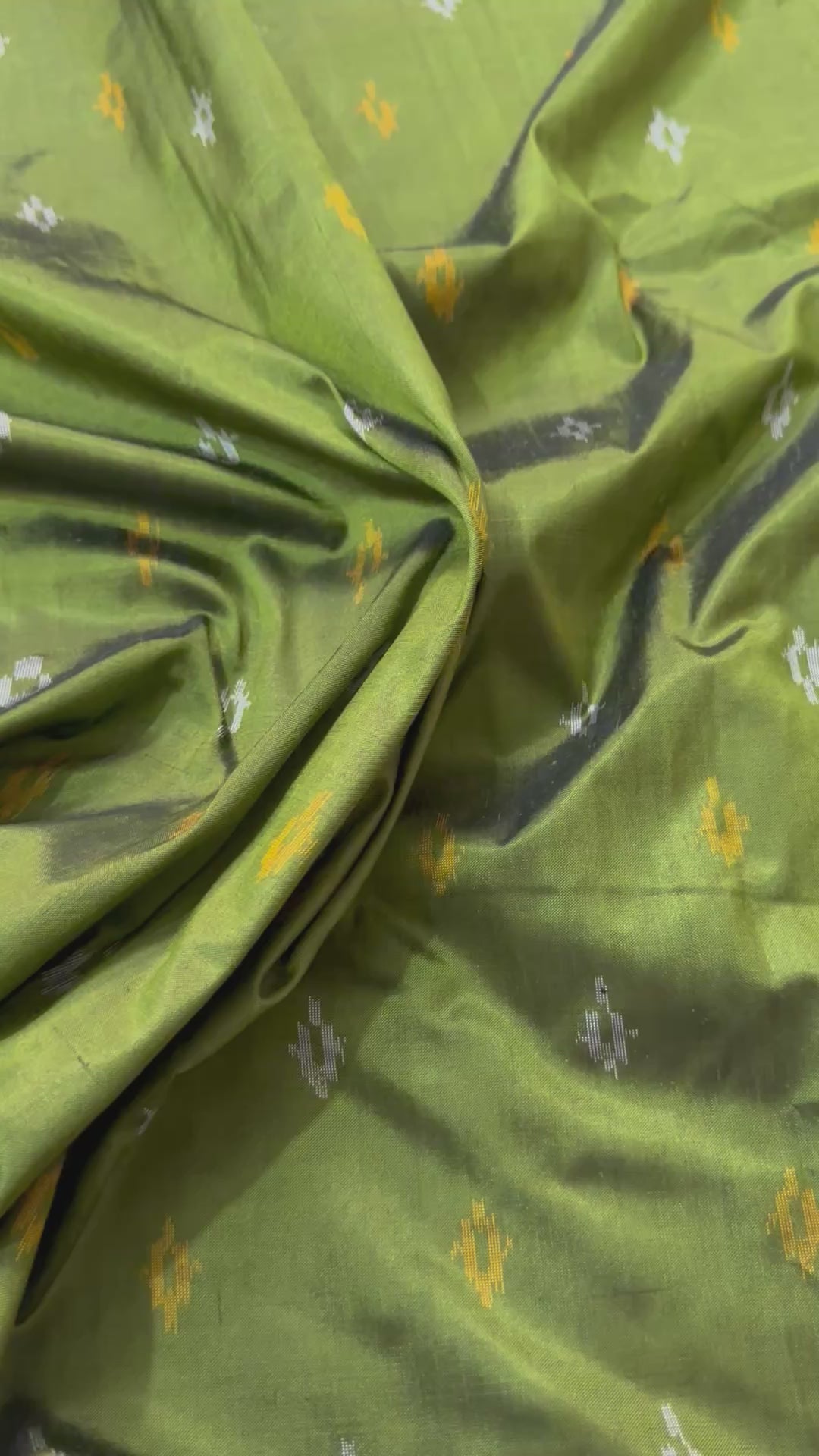 Light green Ikkat handloom saree