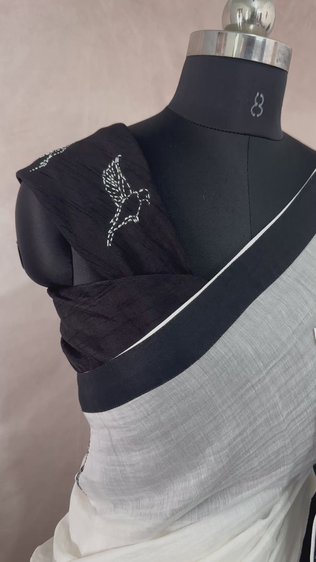 Mul chanderi saree with designer kanta work , with BP