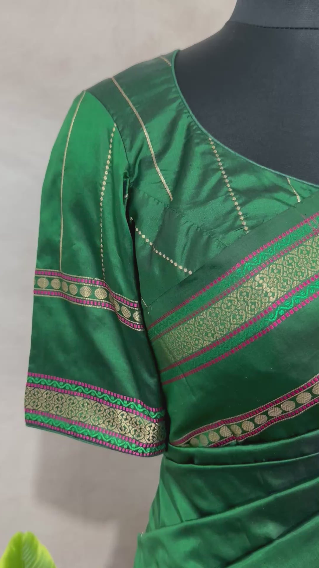 Handloom Pure katan banarsi soft silk saree with stitched blouse