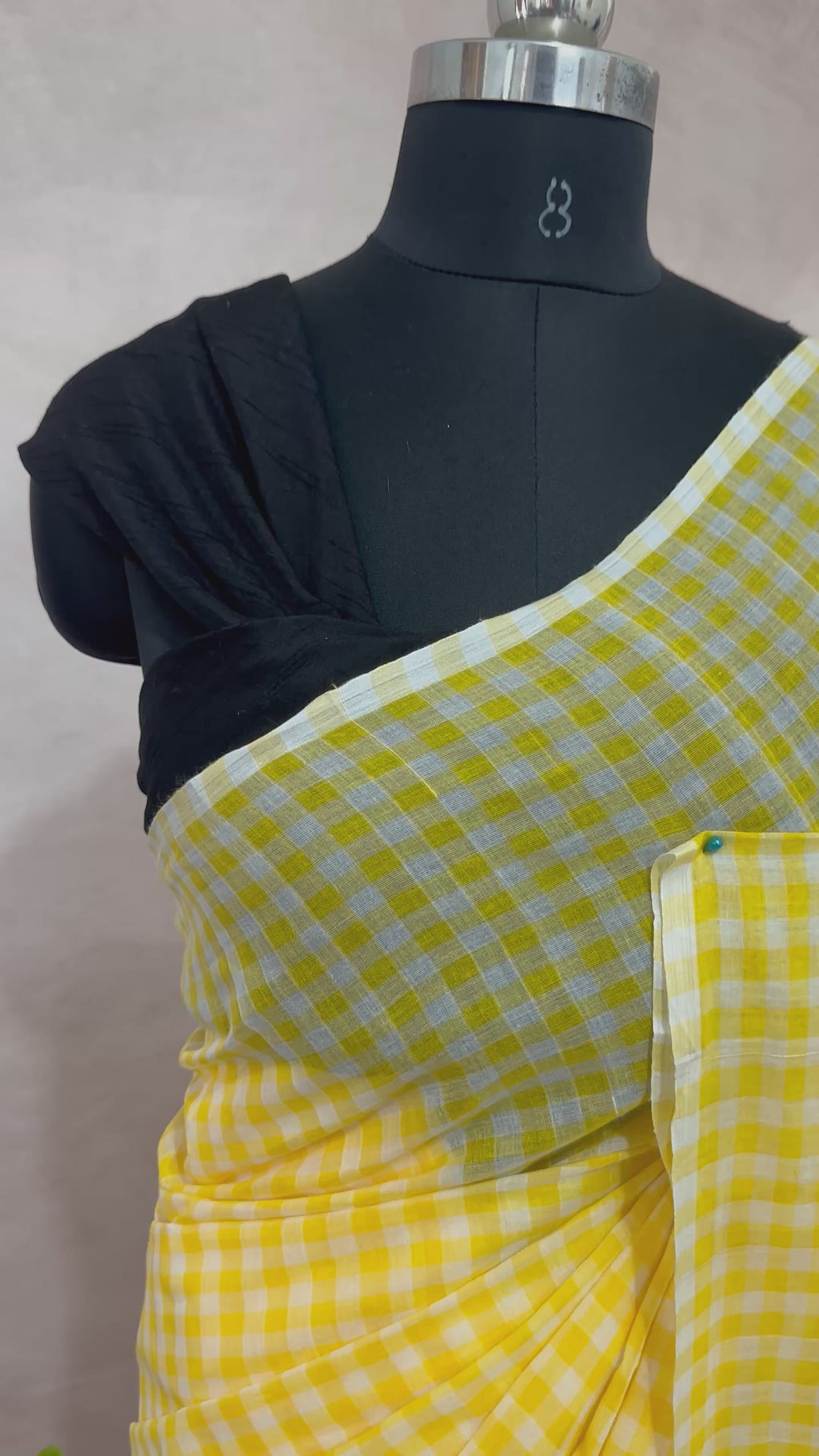 Mul cotton check saree