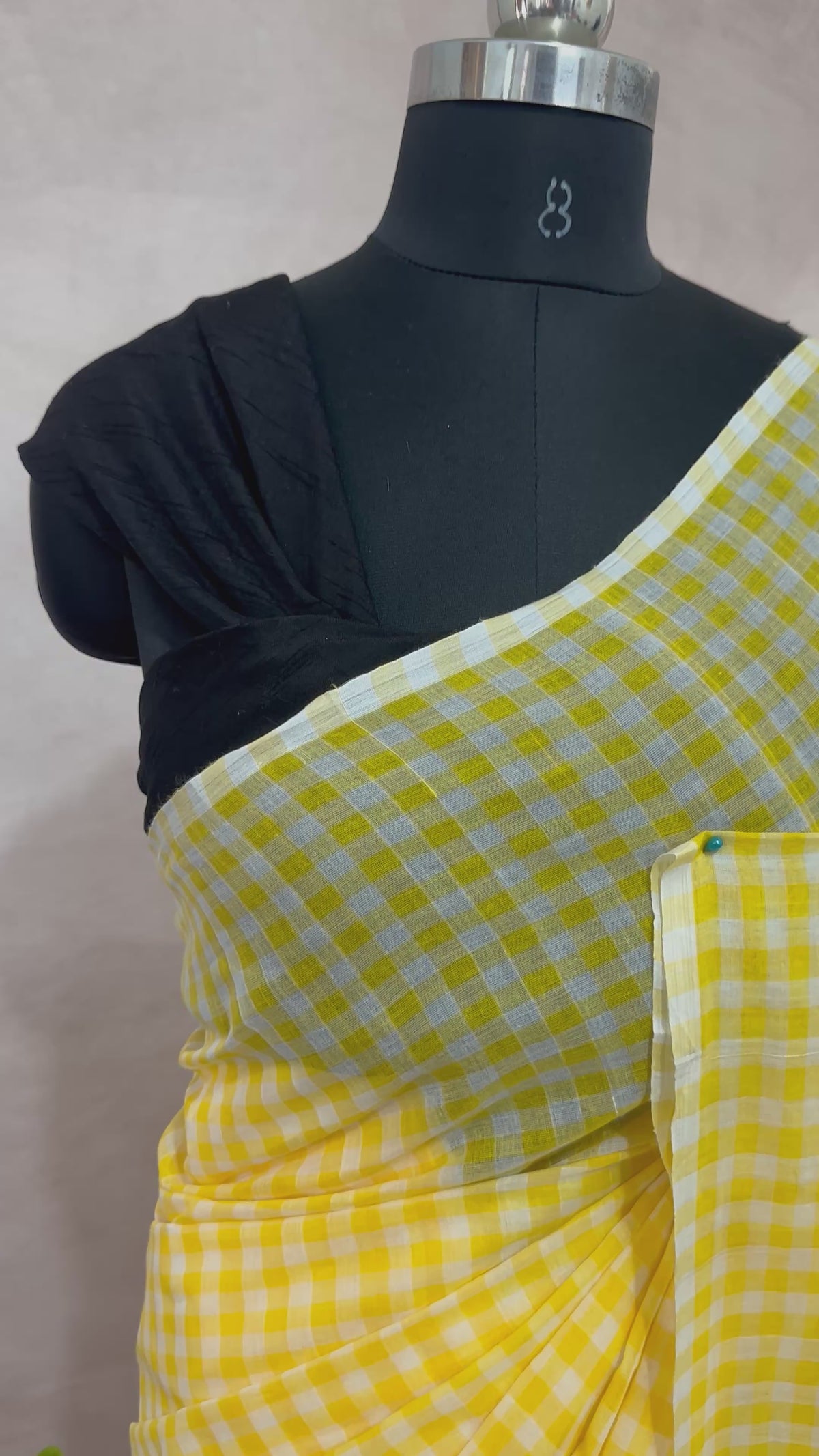 Mul cotton check saree