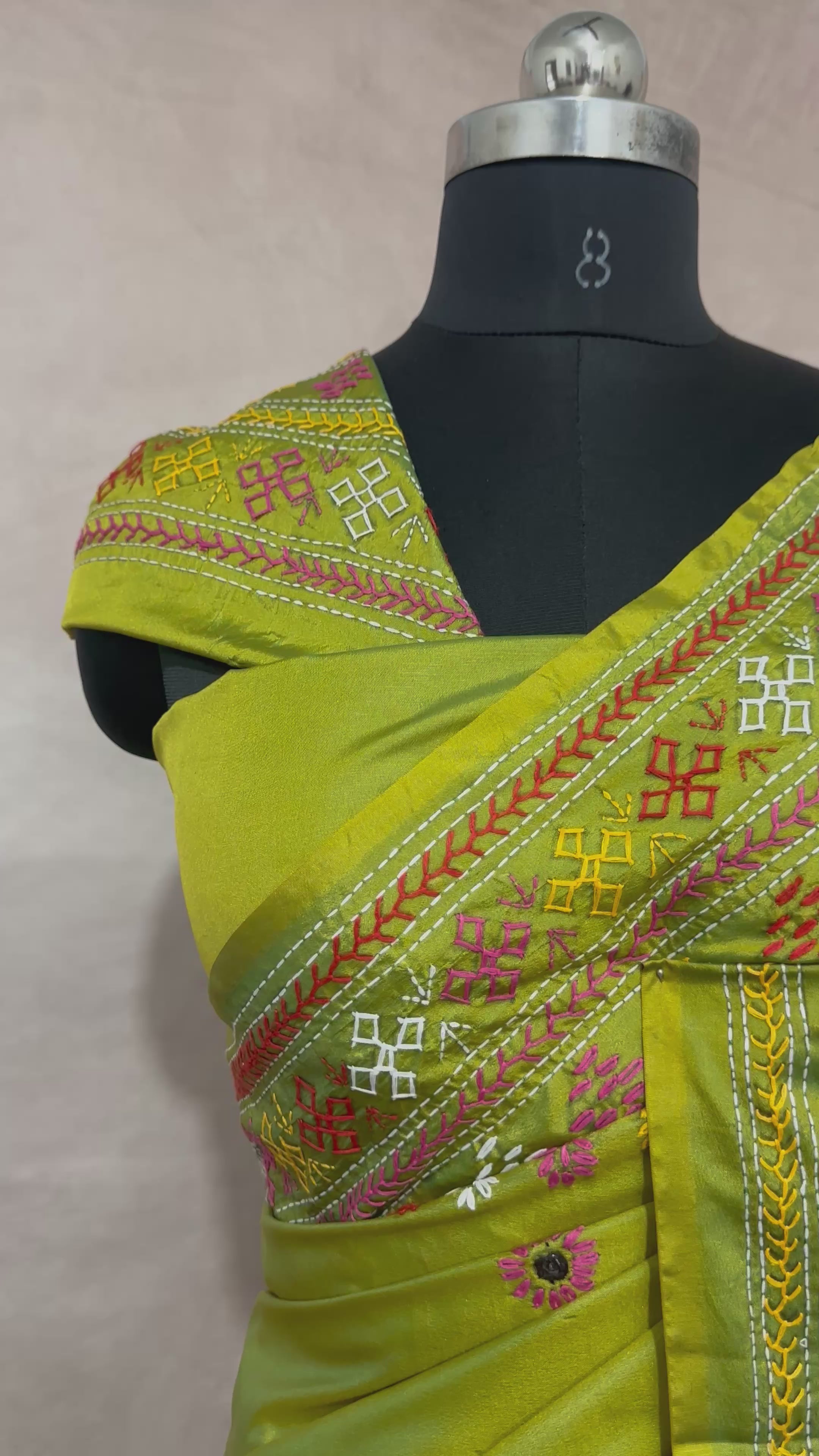 Bangalore silk saree with lambani work, No BP
