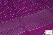 Purple Bandini Crepe Saree With Bp Saree