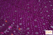 Purple Bandini Crepe Saree With Bp Saree