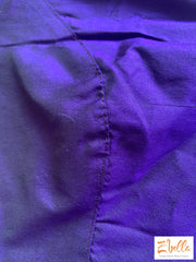 Purple Ikkat Handwoven Saree With Stitched Blouse Saree
