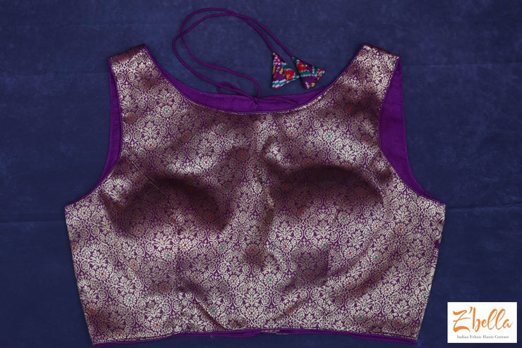 Purple Silk Blouse Blouse
