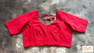 Red Cotton Blouse Blouse