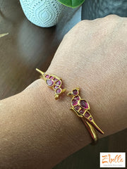 Red Stone Thin Bracelet Bangles