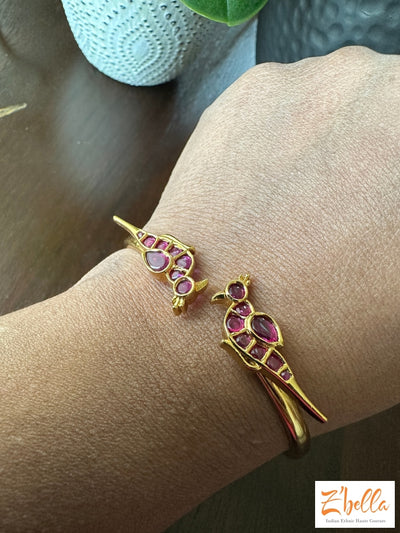 Red Stone Thin Bracelet Bangles