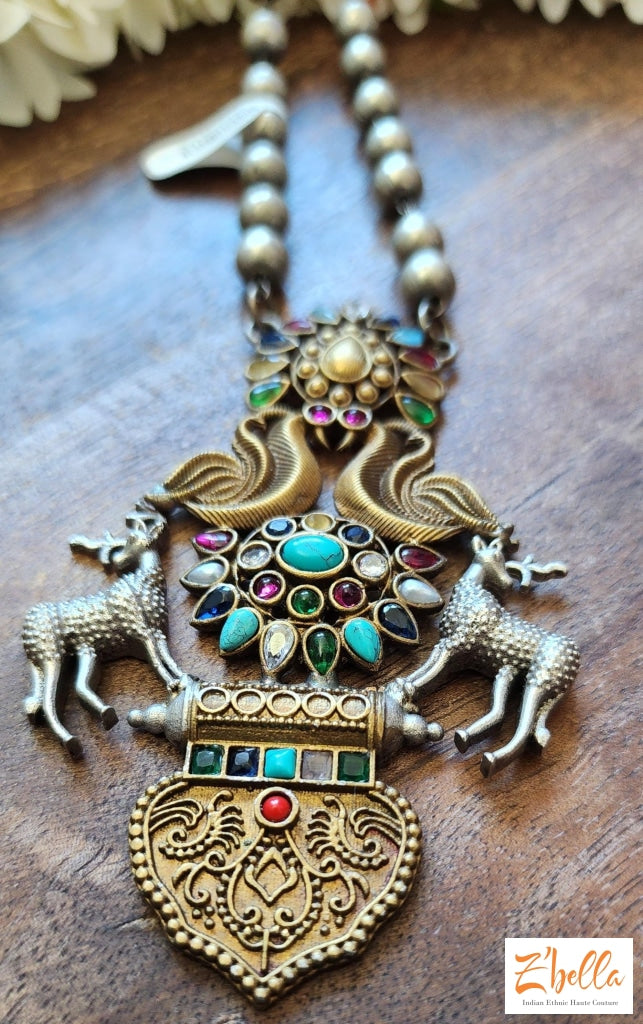 Statement Pendent With Chain (No Earrings) Necklace