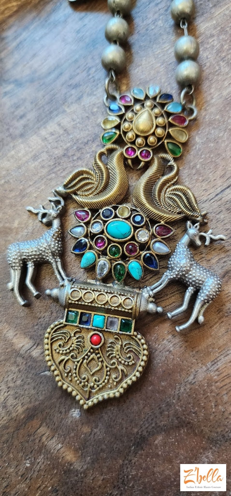 Statement Pendent With Chain (No Earrings) Necklace