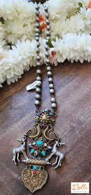 Statement Pendent With Chain (No Earrings) Necklace
