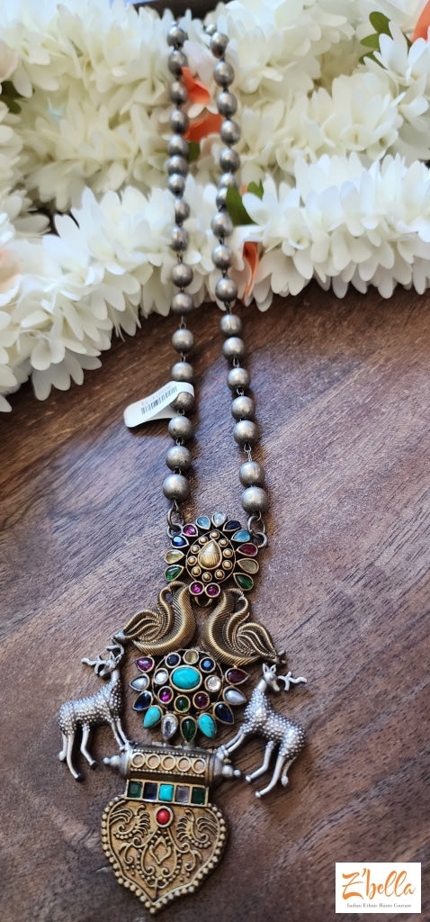 Statement Pendent With Chain (No Earrings) Necklace